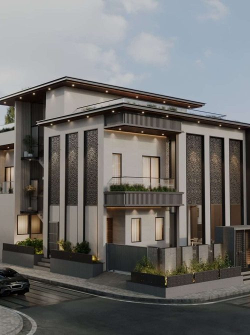 Residence elevation, modern contemporary