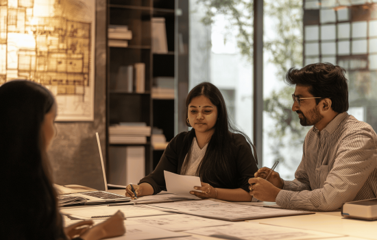 iamanm_a_indian_architecture_office_with_the_logo_attached_wher_20b7af84-c4f3-4d90-8bbb-71a2b66dad5f-min-min